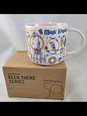 NEW Starbucks Disney Parks MAGIC KINGDOM Been There Series 50th Anniversary Mug